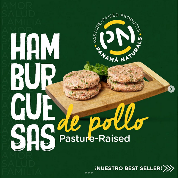 Panama Naturals – Chicken Burger 4 quarter-pound patties, total 1 lb / Hamburguesa de Pollo  4 unidades de cuarto de libra_3