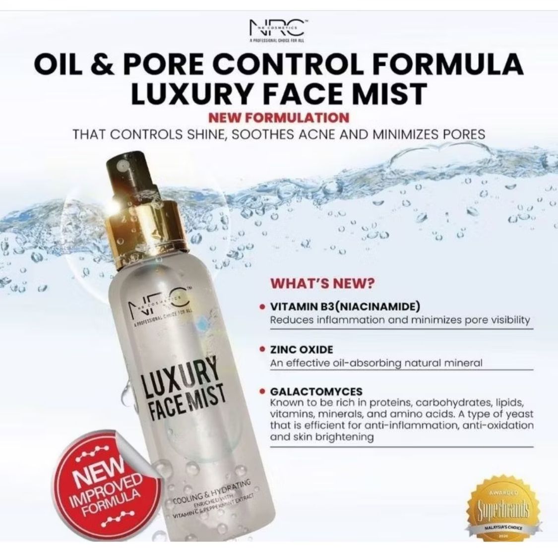 NRC OIL AND PORE CONTROL FORMULA LUXURY FACE MIST_1