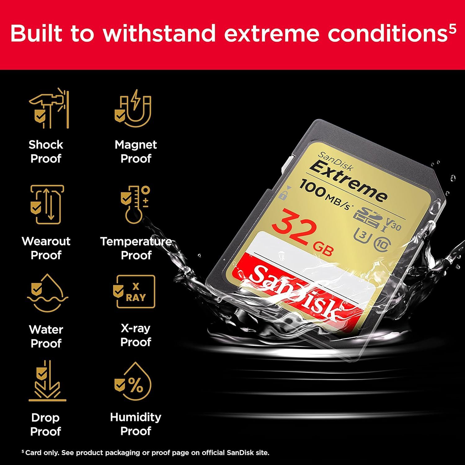 SanDisk Extreme (SDSDXVT-032G-GNCIN) SD UHS I 32GB Card for 4K Video for DSLR and Mirrorless Cameras 100MB/s Read & 60MB/s Write_1