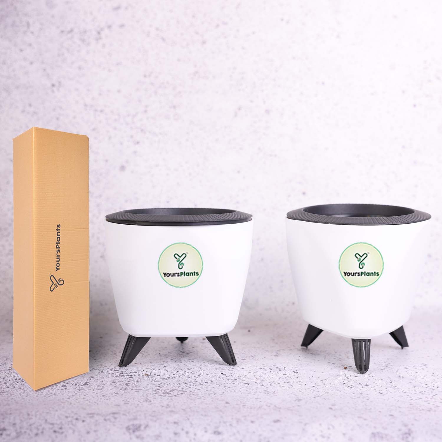 White Lagos Self Watering Pot, Pack of 2_5