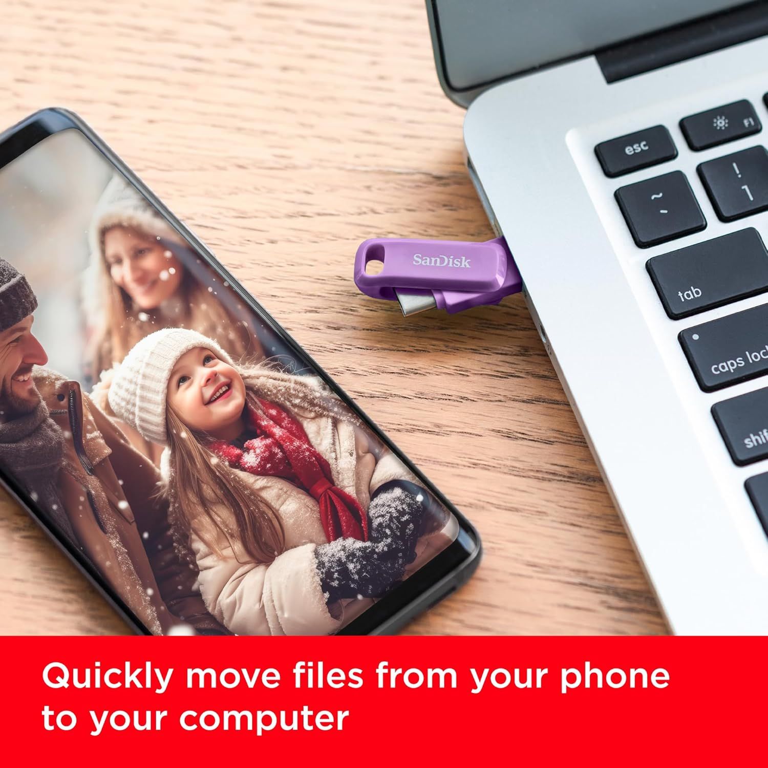 SanDisk Ultra Dual Drive Go Type-C 128GB, OTG, Upto 400MB/S,usb3.2_gen_1 Pendrive, Lavender, 5Y Warranty (SDDDC3-128G-I46LPD)_1