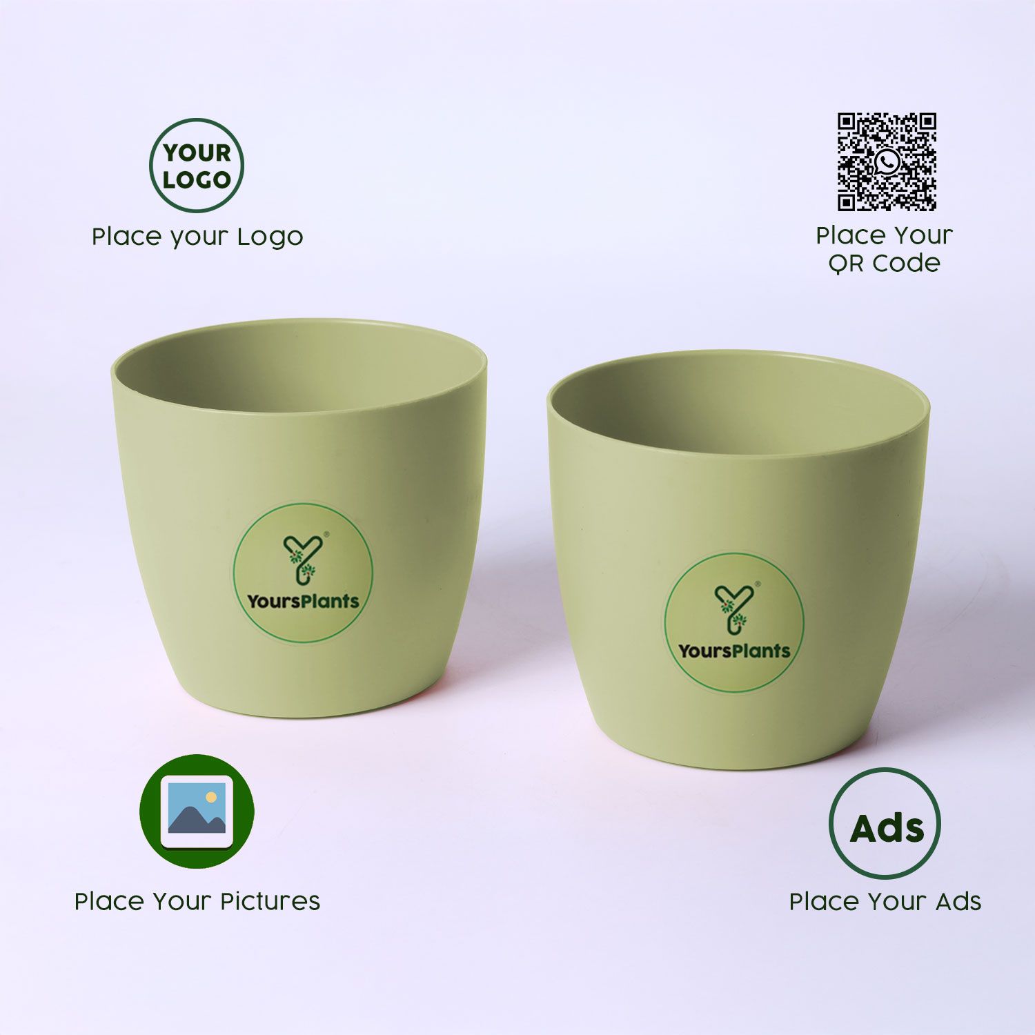 Olive Ronda 1110 Planter - Fits 4''Growser Pot Plants {Free Organic Pot Mix} Pack of 2_2