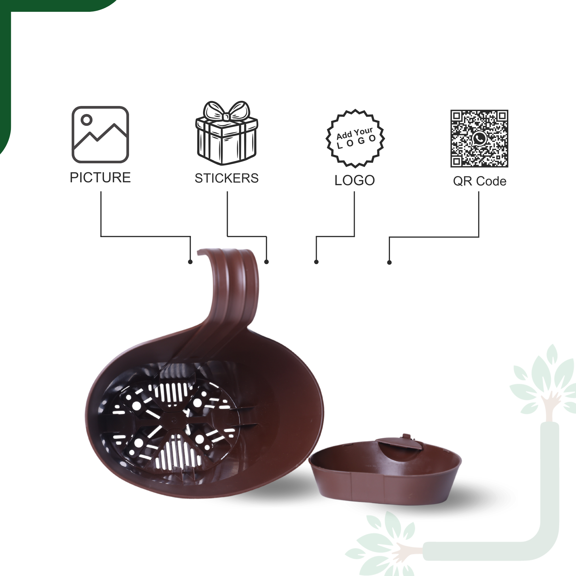 Cofee Railing Hook,Self-Watering Pot-Pack of 2_3