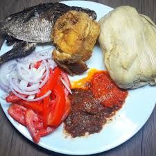 Kenkey with fried fish _0