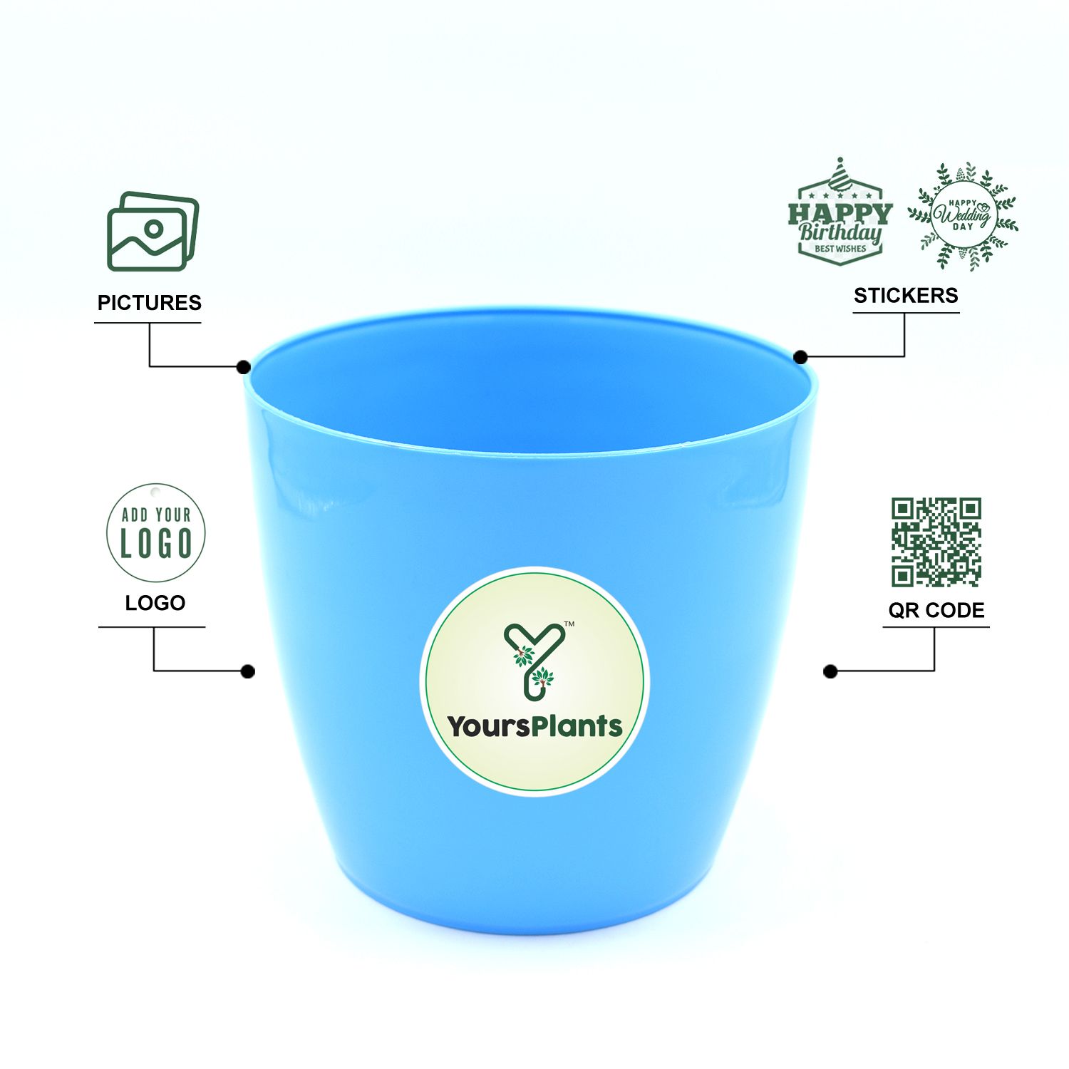 Valencia Planters | Pack of 2 | Blue Pot_3