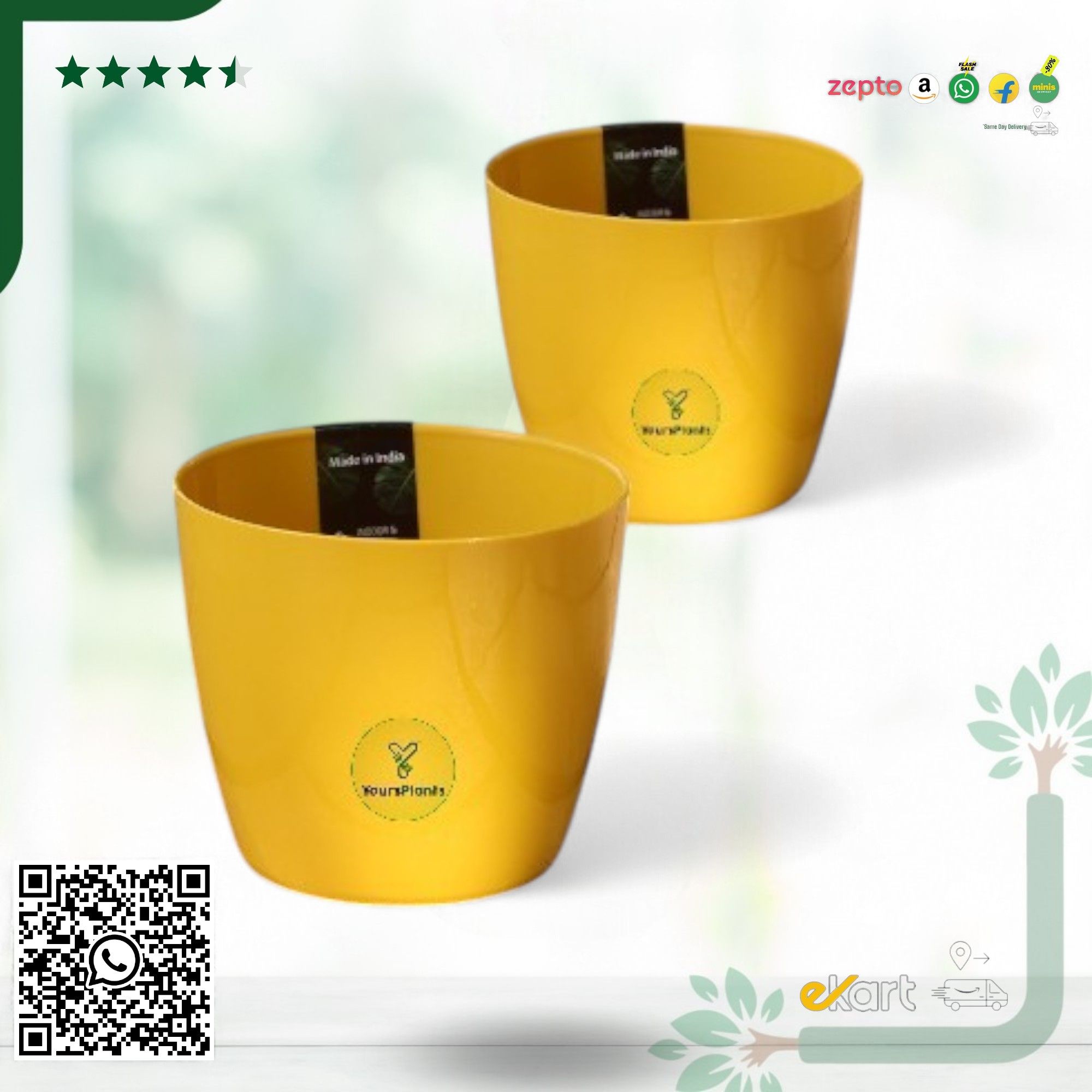 Valencia Planters | Pack of 2 | Mustard Pot_0