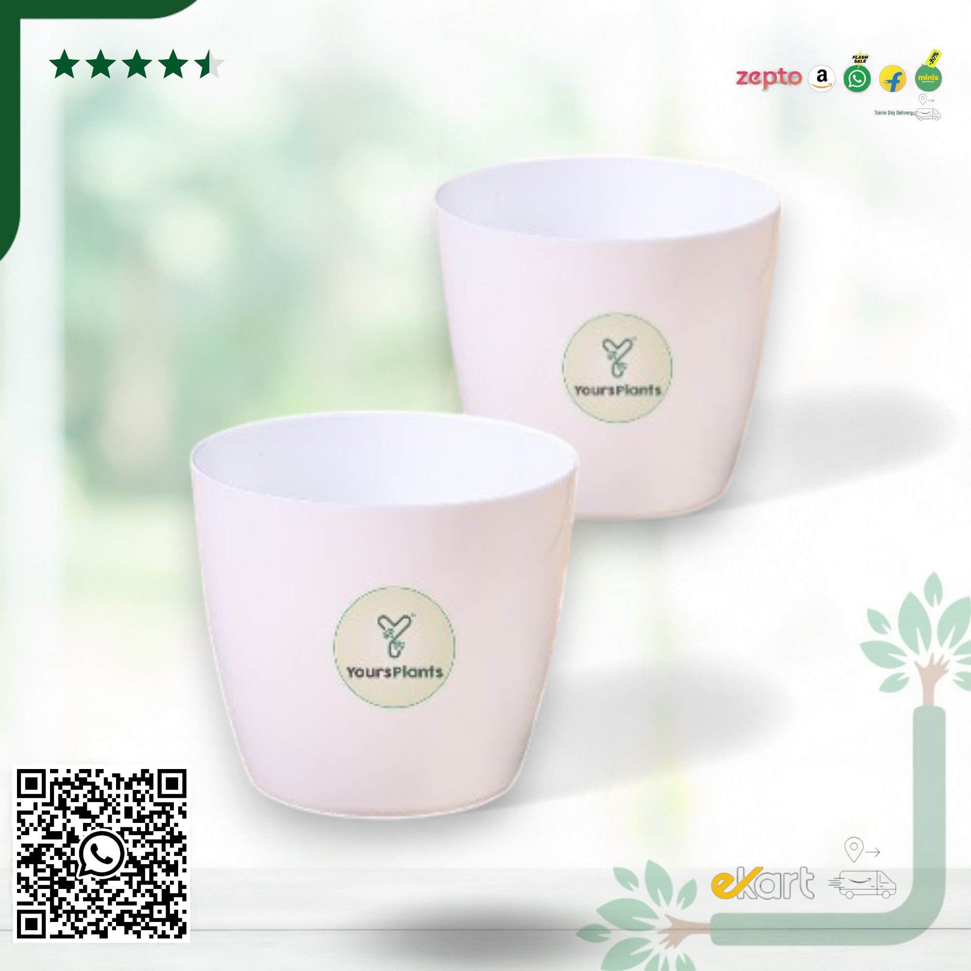 Valencia Planters | Pack of 2 | White Pot_0