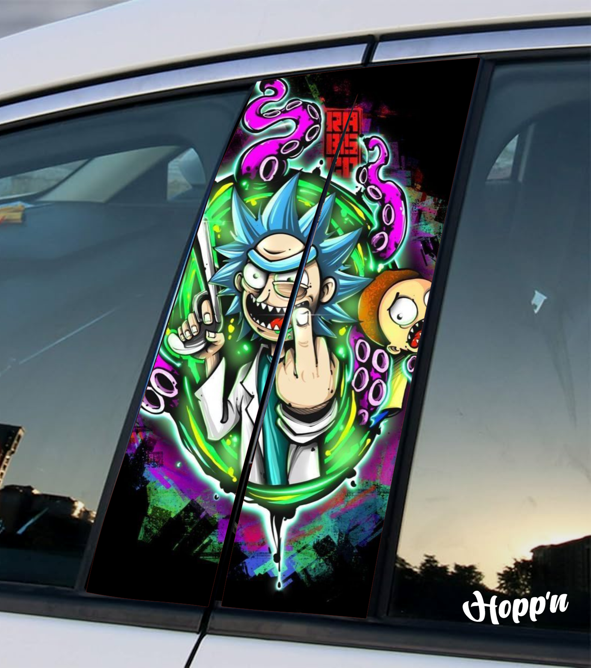 Rick n Morty B Pilllar Sticker _9