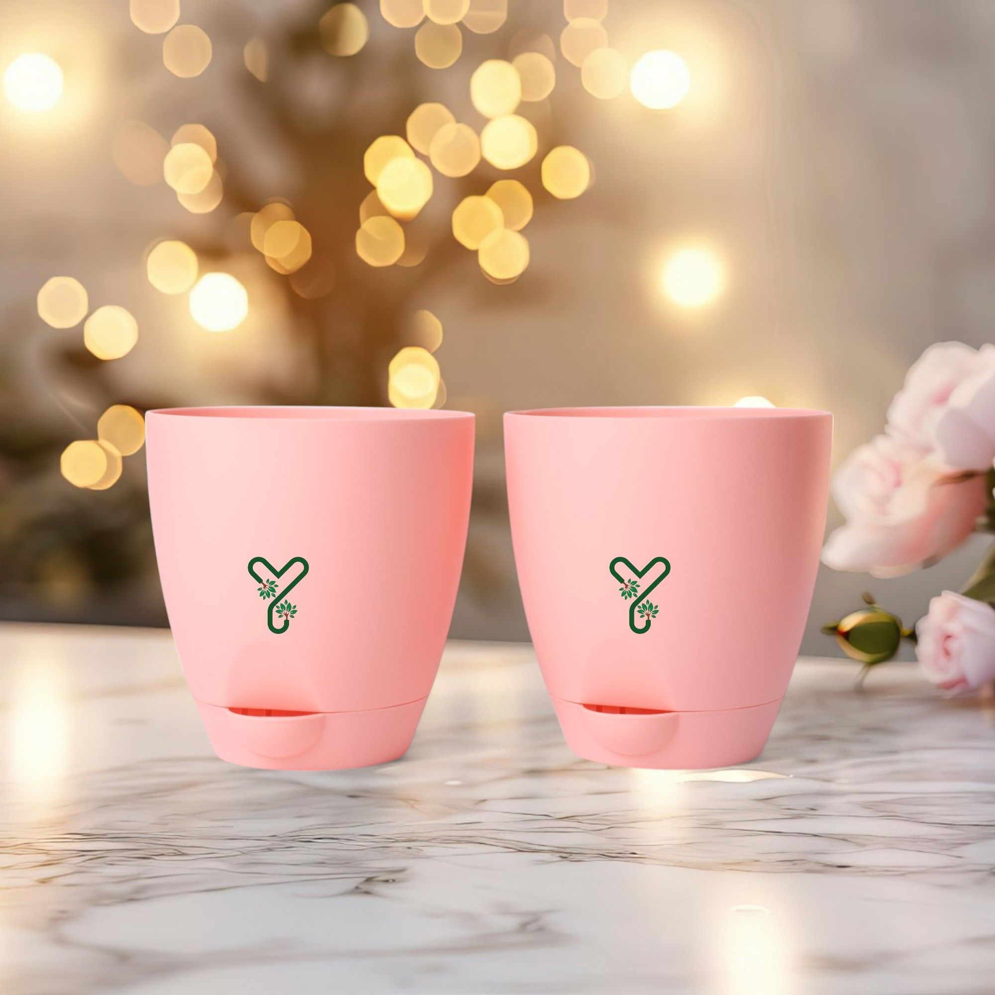 Peach Aqua Self Watering | 7inch Pot | Pack of 2_5