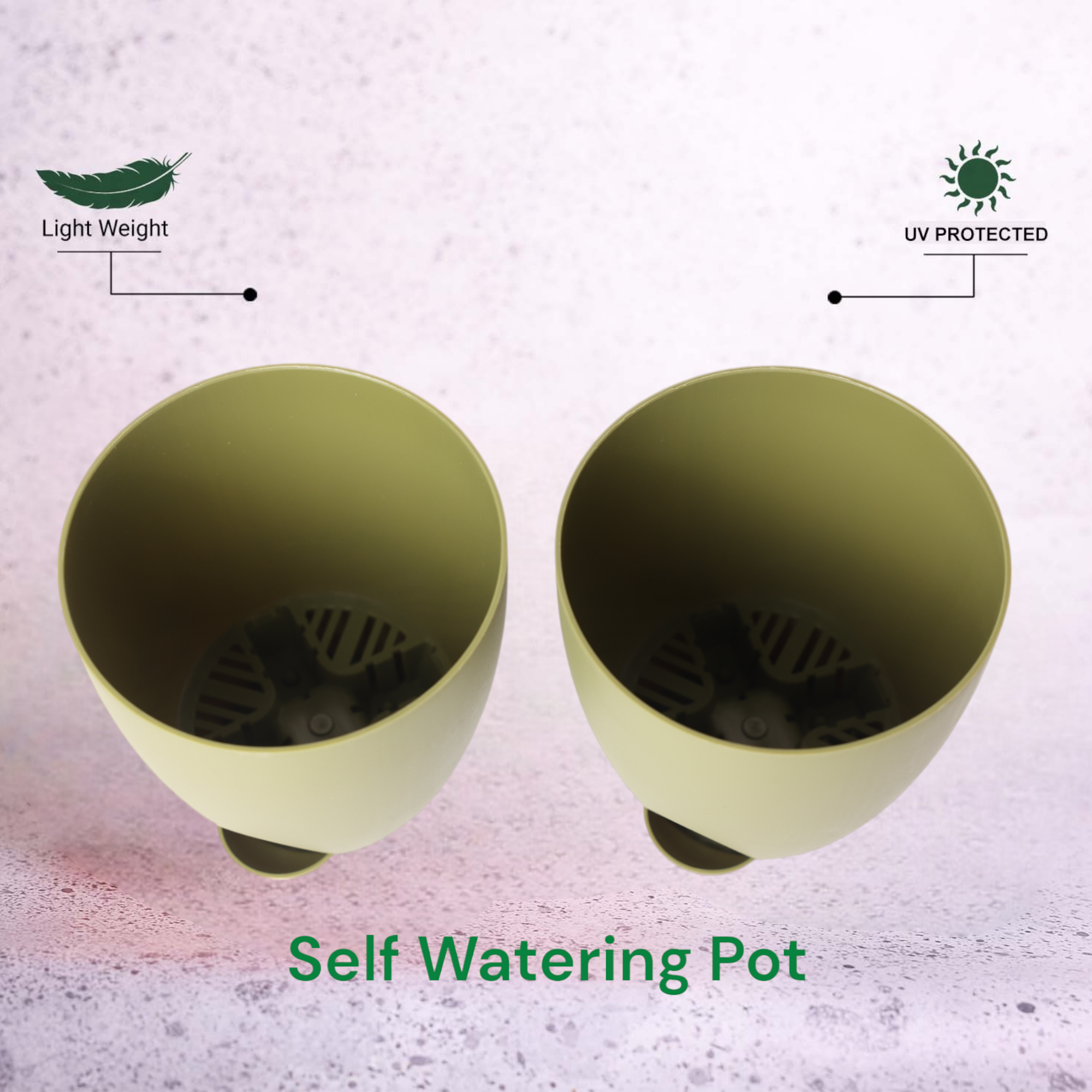 Olive Aqua Self Watering | 7inch Pot | Pack of 2_1