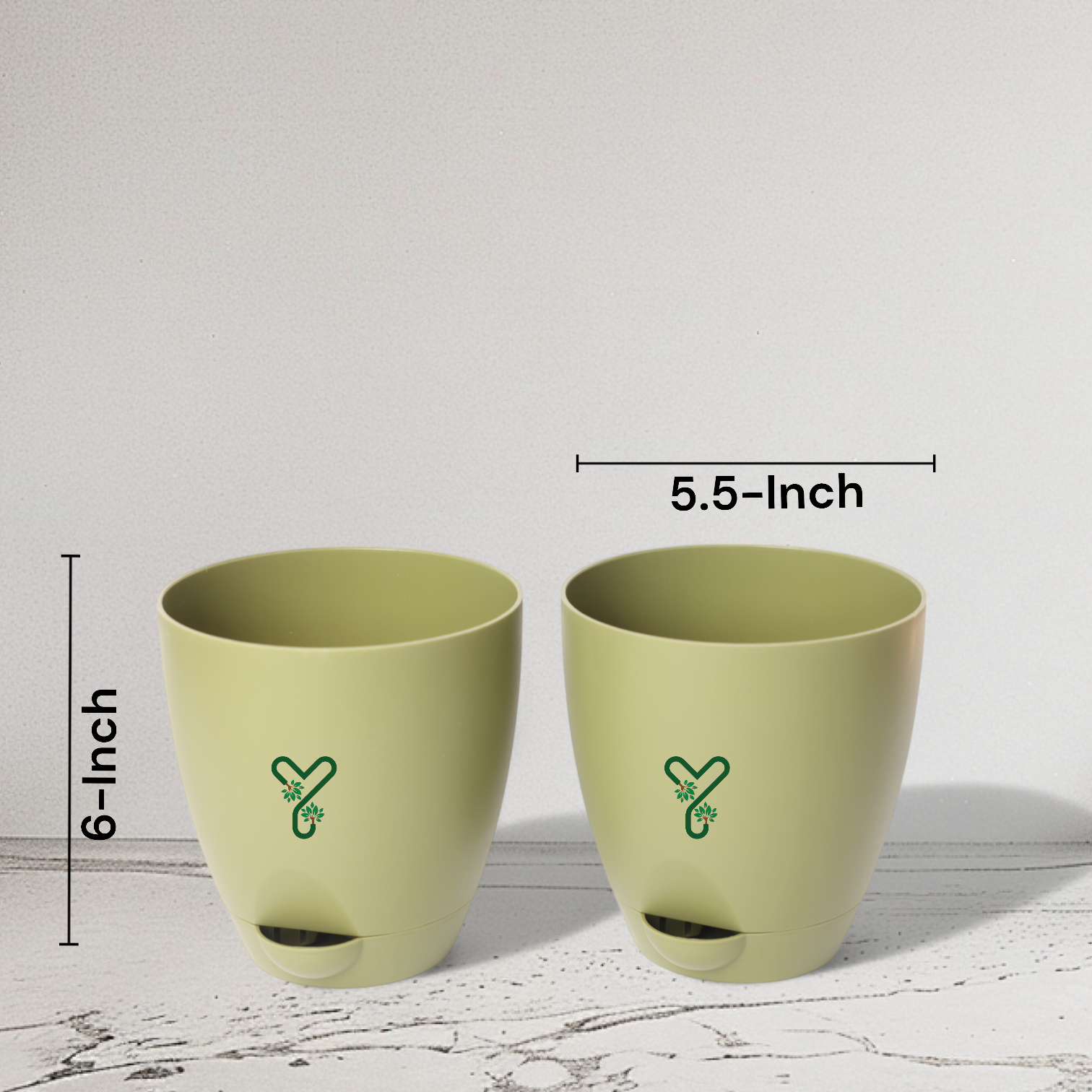 Olive Aqua Self Watering | 7inch Pot | Pack of 2_6
