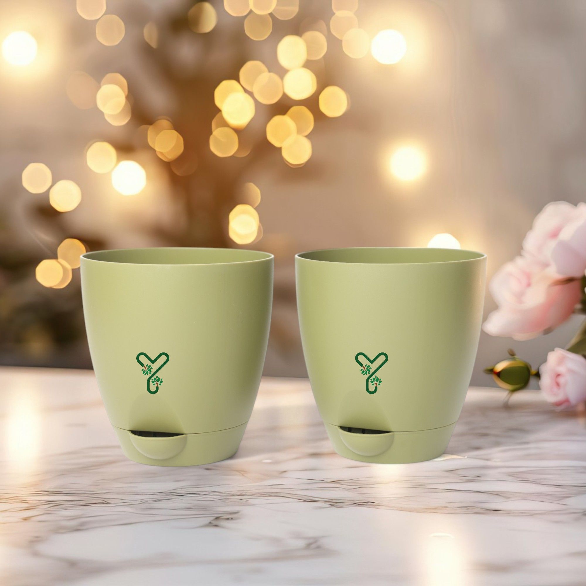 Olive Aqua Self Watering | 7inch Pot | Pack of 2_4