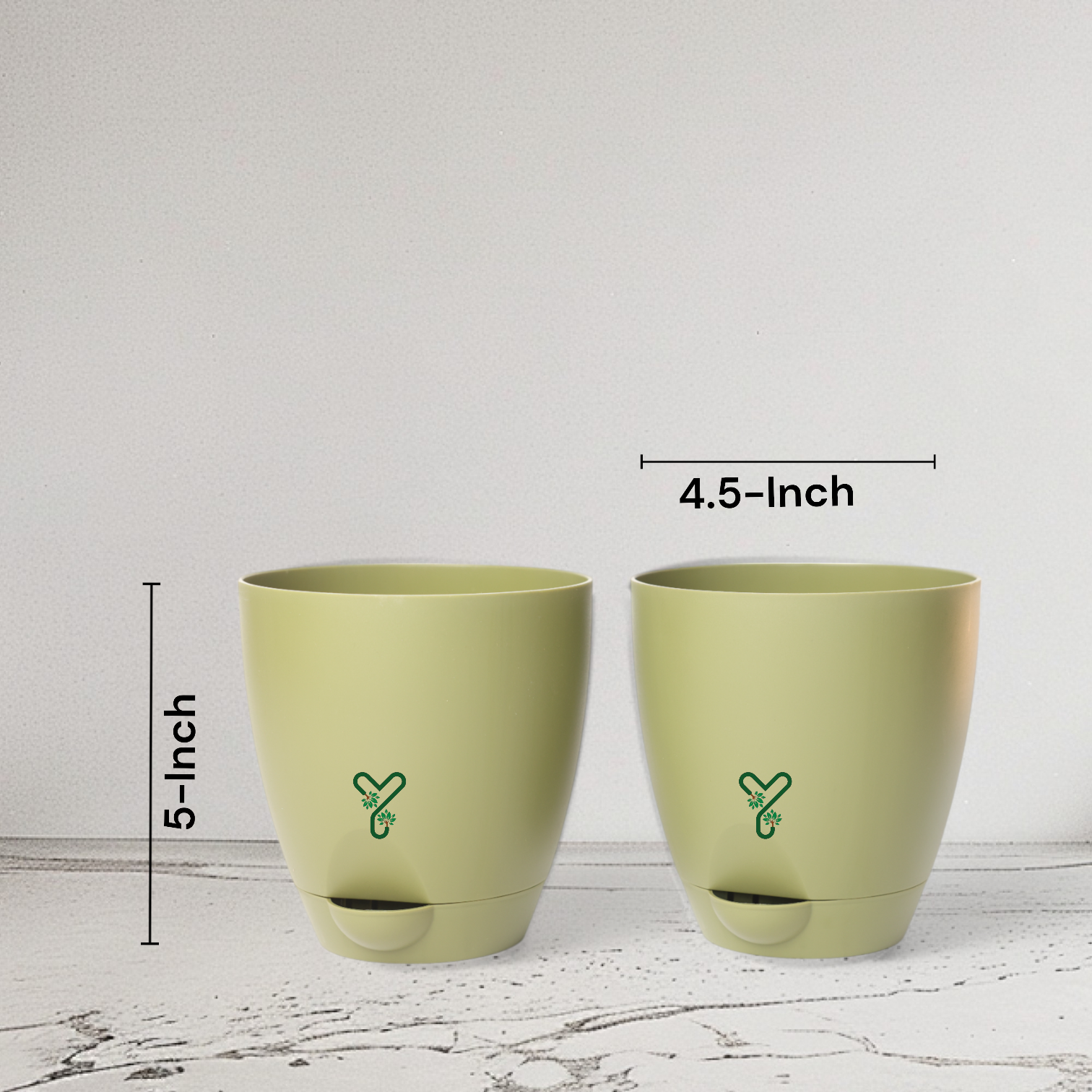 Olive Aqua Self Watering | 7inch Pot | Pack of 2_7