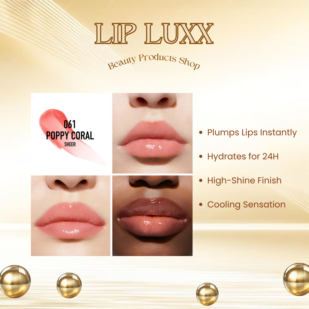 DIOR Addict Lip Maximizer #061 Poppy Coral Plumping Gloss (NO BOX) 6ml Full Bottle_2