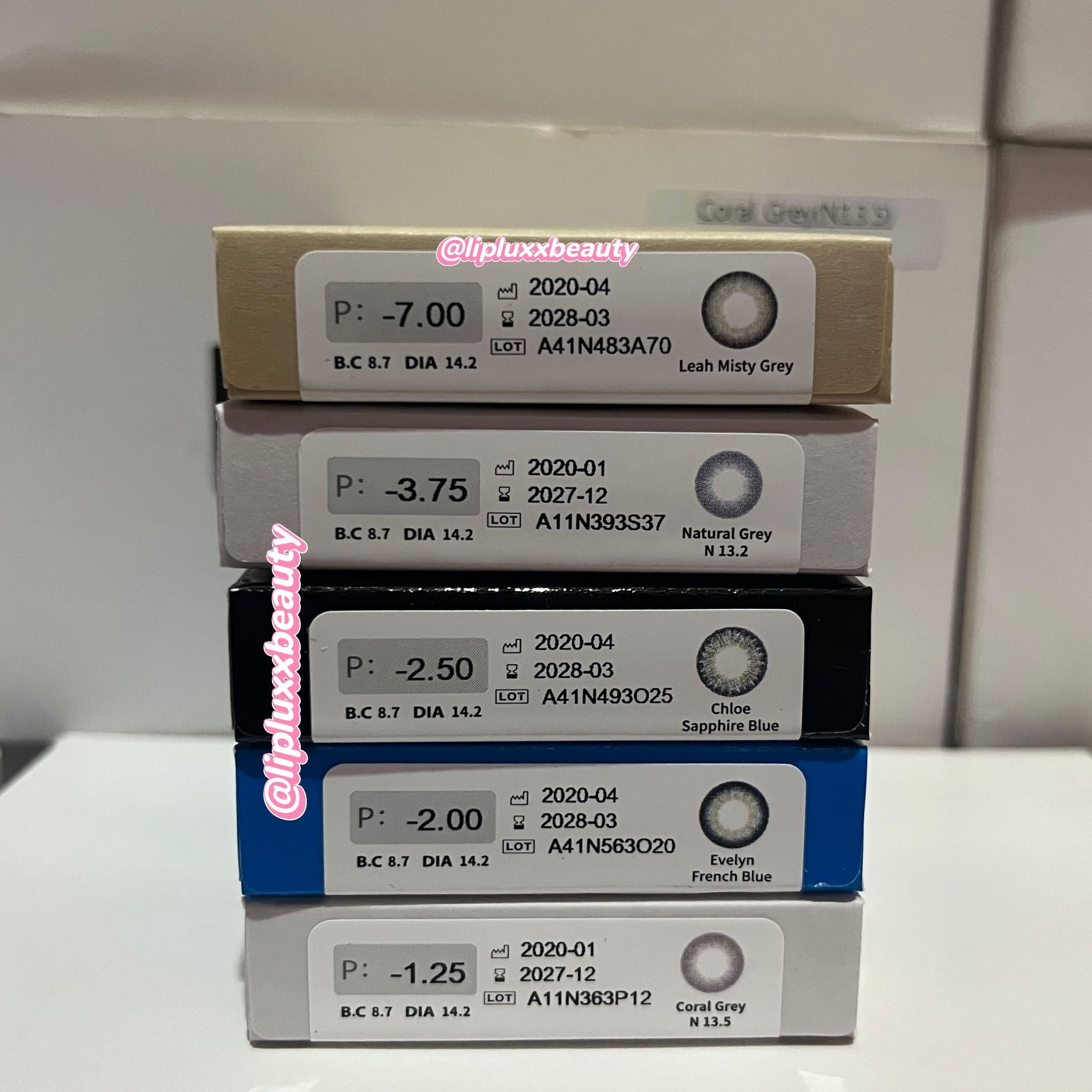 -2.50 LEYER Korea Graded Contact Lenses Chloe Sapphire Blue_8