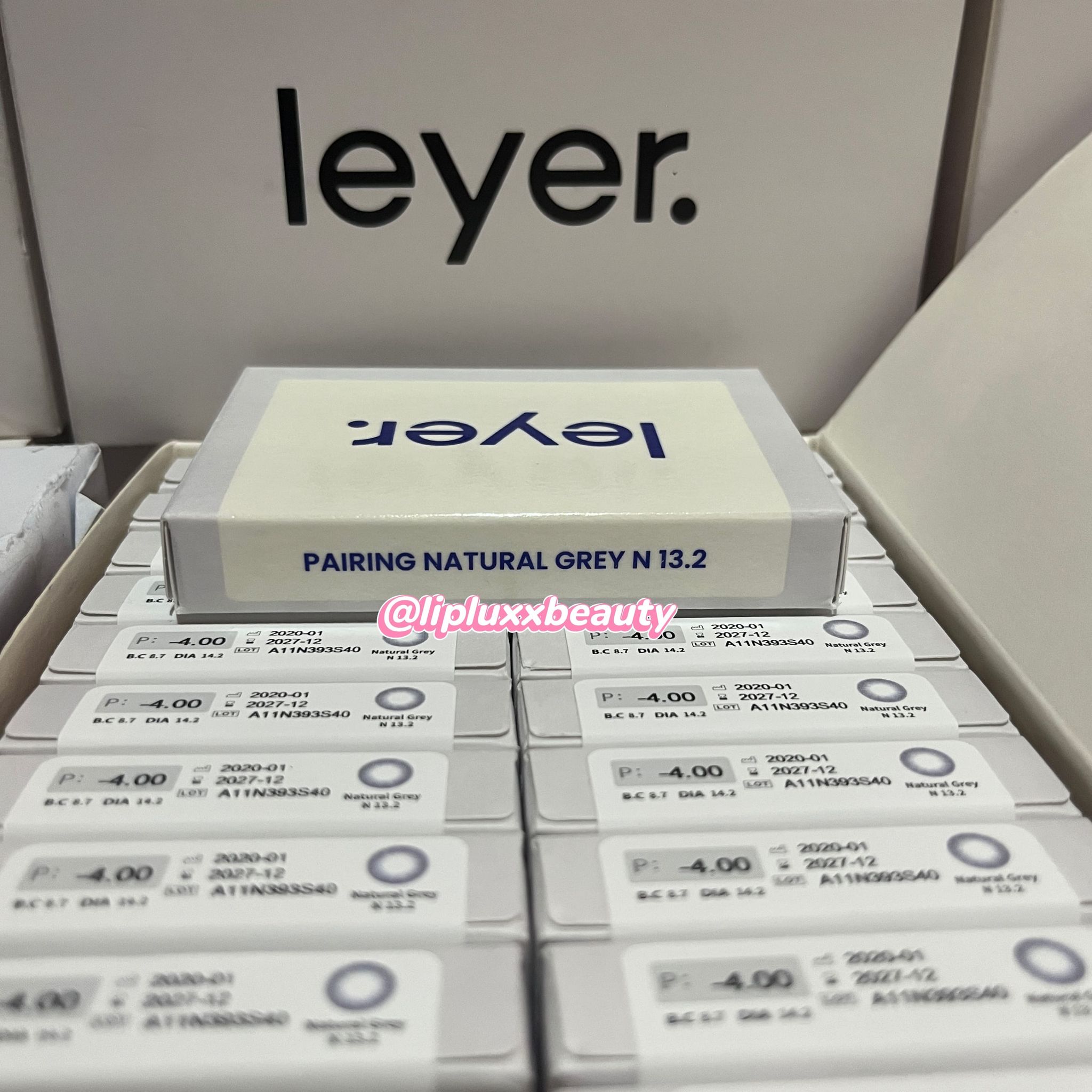 -4.00 LEYER Korea Graded Contact Lenses Natural Grey N13.2_4