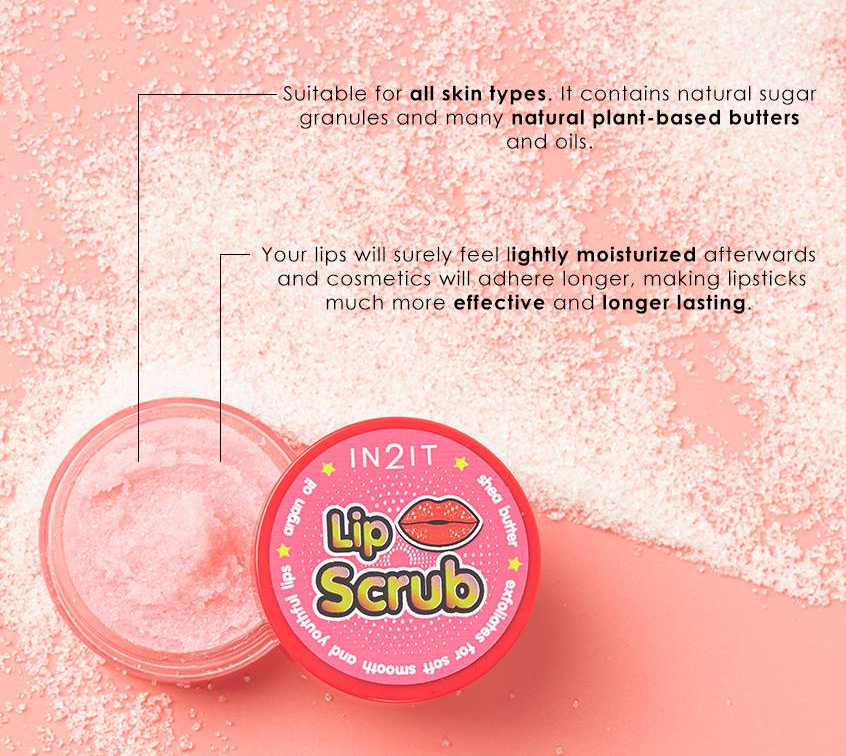 ​IN2IT Lip Scrub 01 Berry (12g) Shea Butter Lip Exfoliator_1