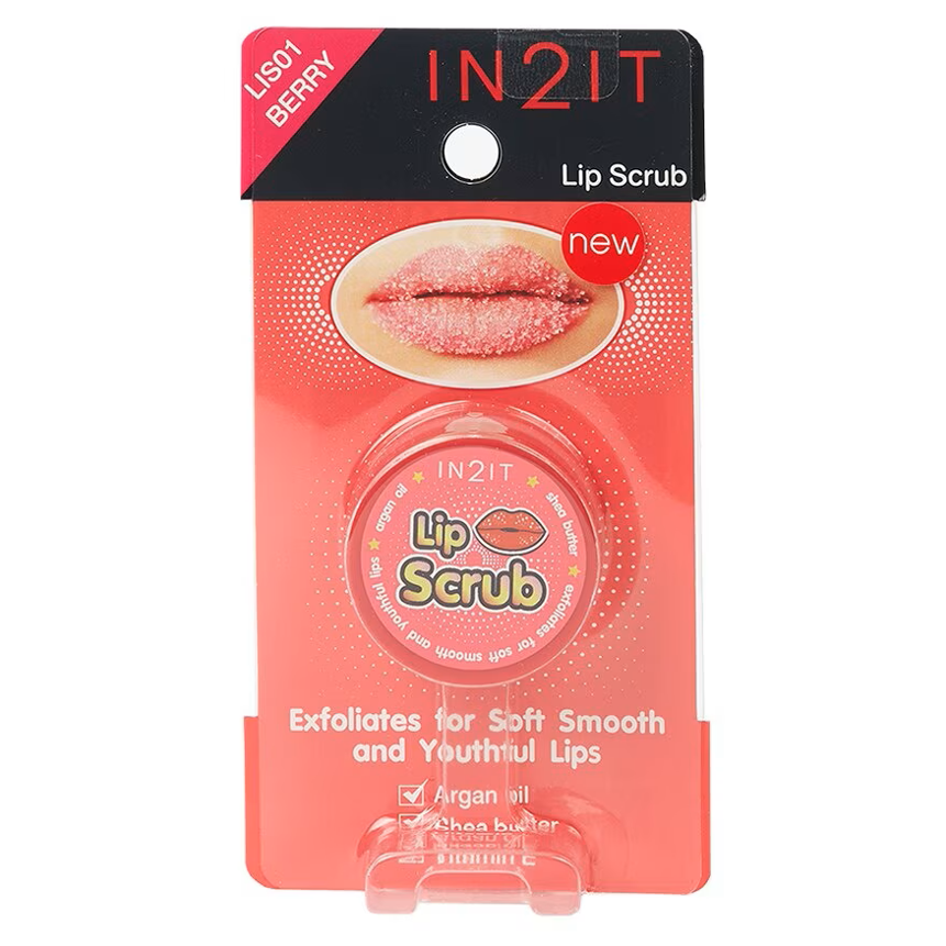 ​IN2IT Lip Scrub 01 Berry (12g) Shea Butter Lip Exfoliator_2