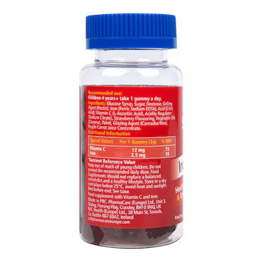 Bioglan SmartKids Iron with Vitamin C 30 Strawberry Flavour Gummies_1
