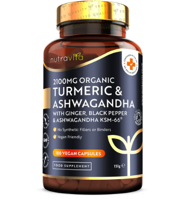 Organic Turmeric 2100mg & Ashwagandha KSM-66 ® with Ginger & Black Pepper_0
