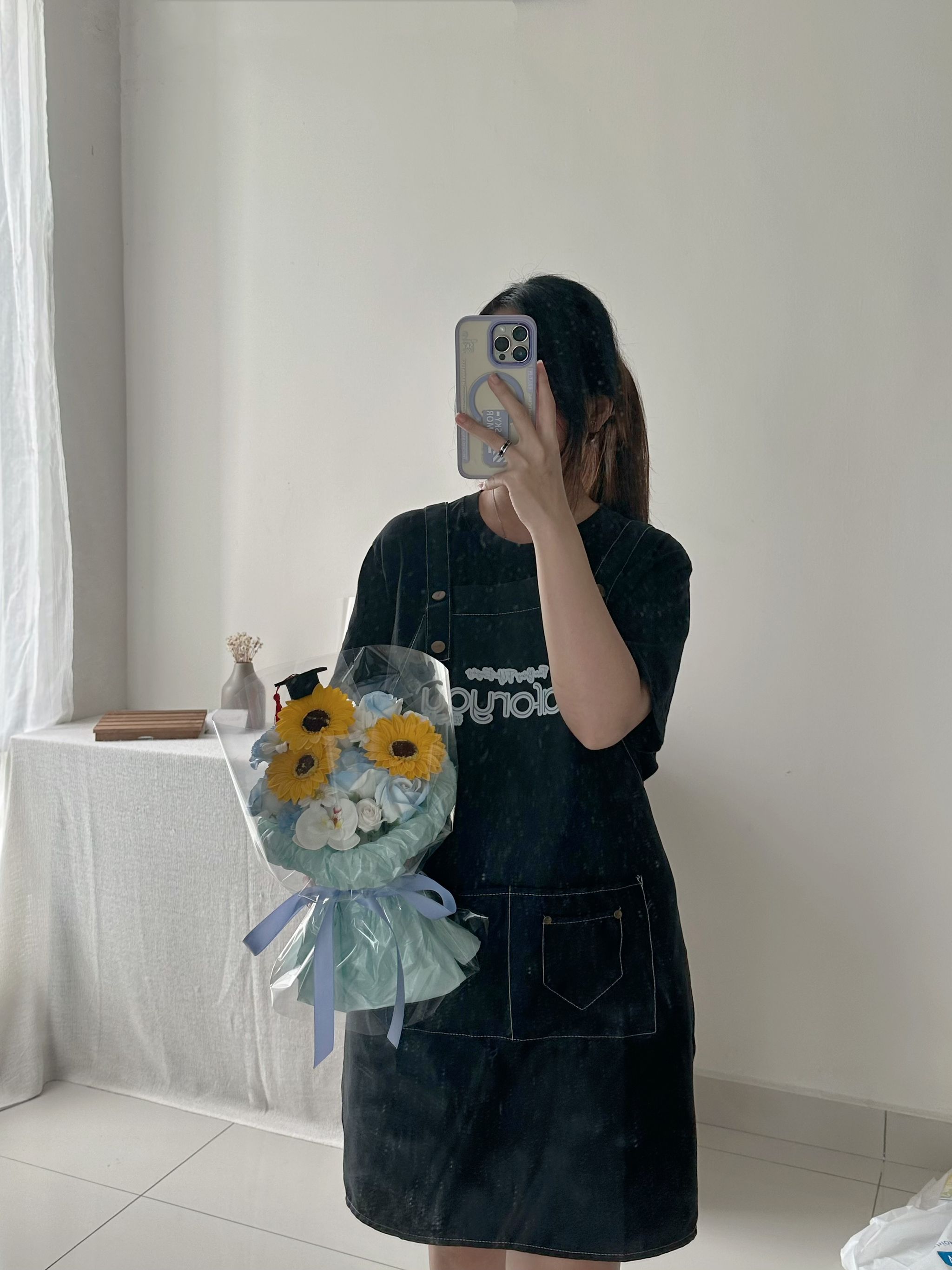 Graduation Mixed Flower Bouquet  _1