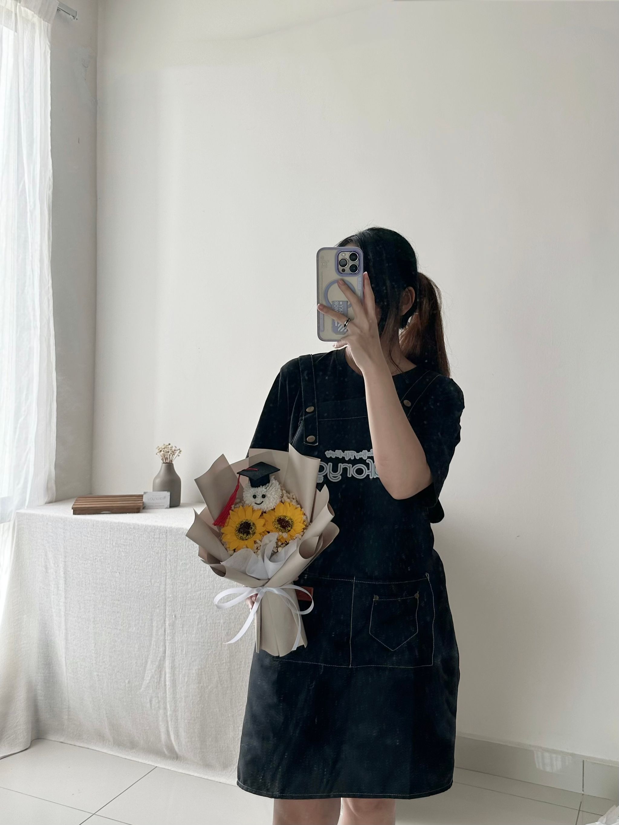Graduation Ping Pong Bouquet (Baby Breath) _1