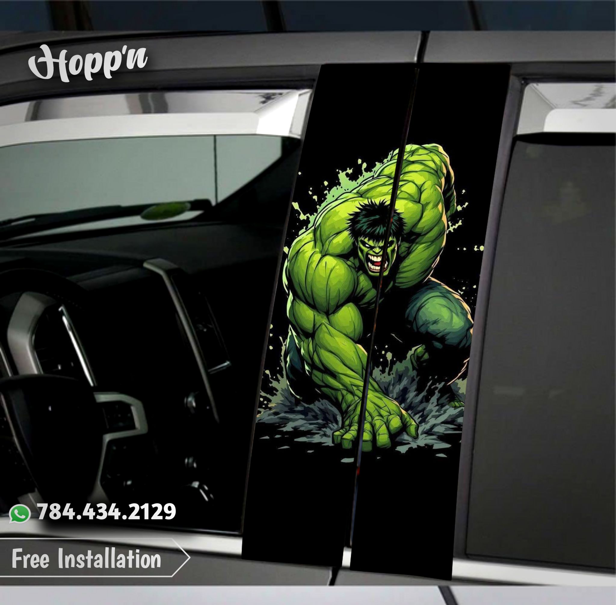 Hulk Battle Ready B Pillar Sticker_0