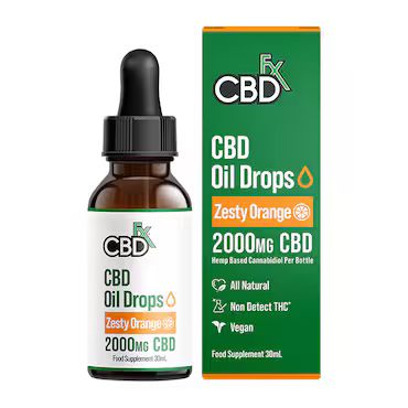 CBDfx 2000mg CBD Oil Zesty Orange Flavour 30ml_0