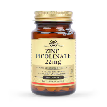 Solgar Zinc Picolinate 22mg 100 Tablets_0