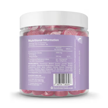 Novomins Magnesium SF Raspberry Flavoured 60 Gummies_1