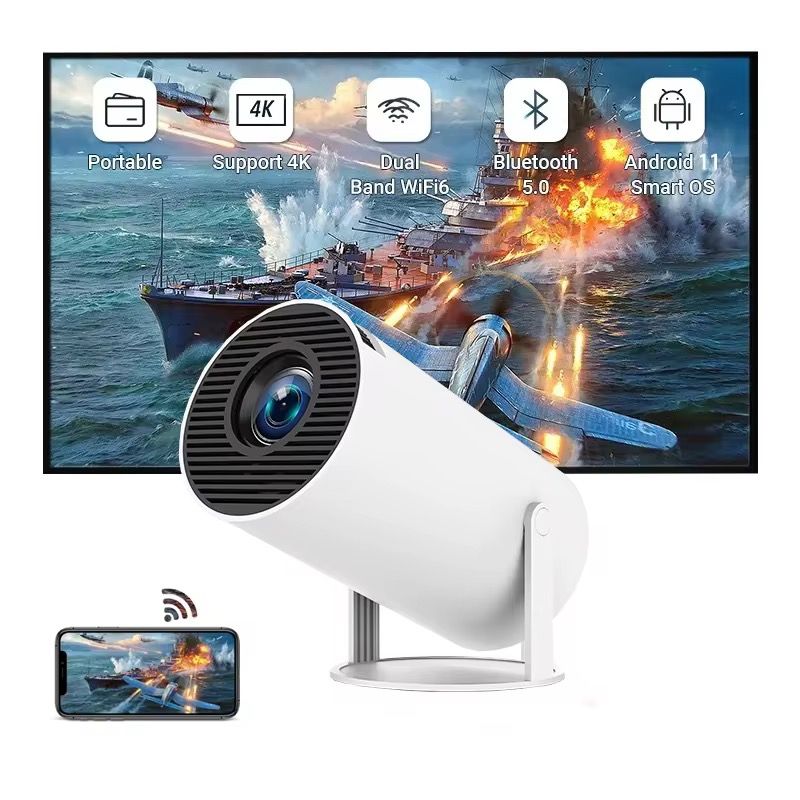Tripsky Hy300 Pro Projector HY320 Mini 4k Smart Android 11 Home Theater Projecteur Portable HD Proyector Smart Projector_0