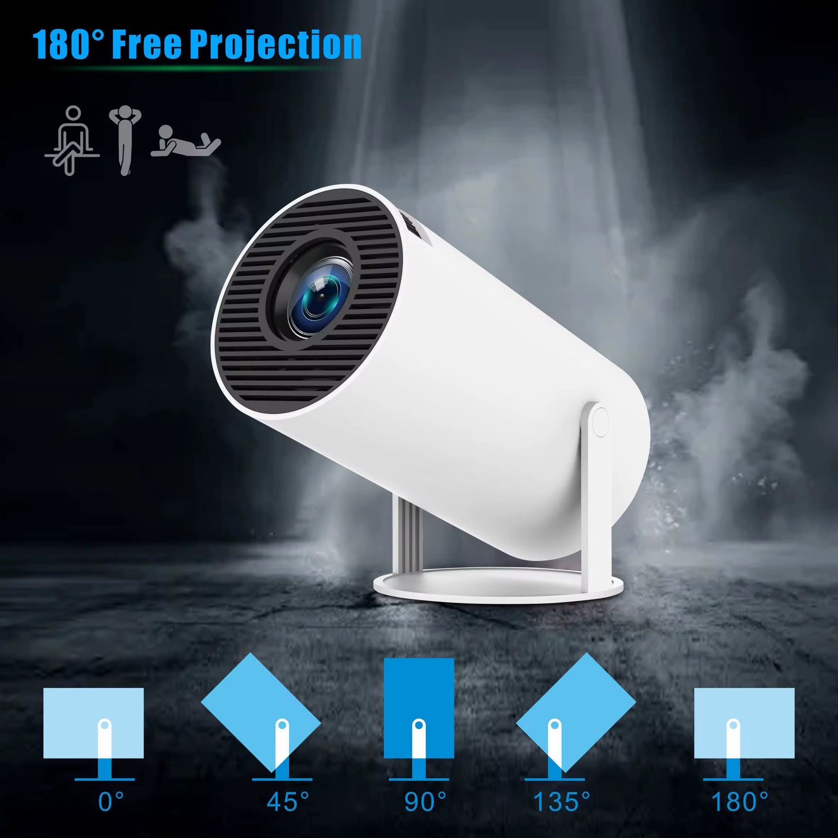 Tripsky Hy300 Pro Projector HY320 Mini 4k Smart Android 11 Home Theater Projecteur Portable HD Proyector Smart Projector_5