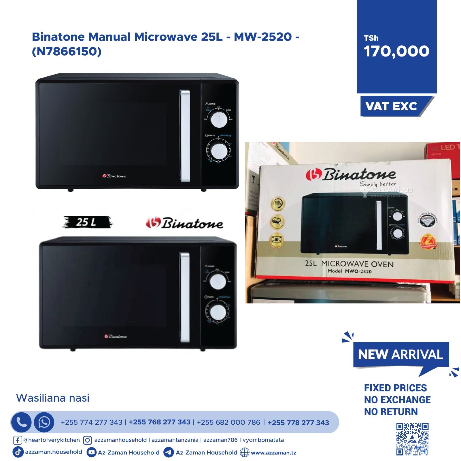 Binatone Manual Microwave 25L - MW-2520 -_0