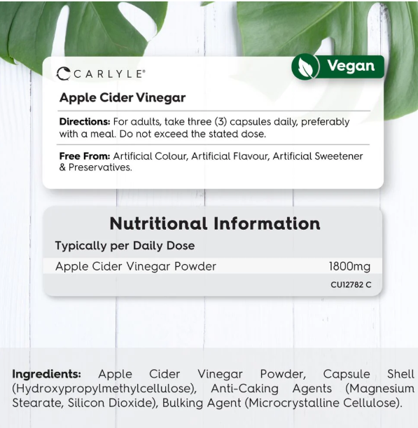 Apple Cider Vinegar 1800 mg | 240 Capsules_1