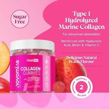 Novomins Collagen Sugar-Free Peach-Flavoured 60 Gummies_4