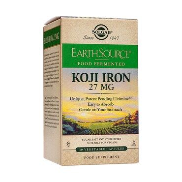 Solgar Earth Source Food Fermented Koji Iron 30 Capsules_1