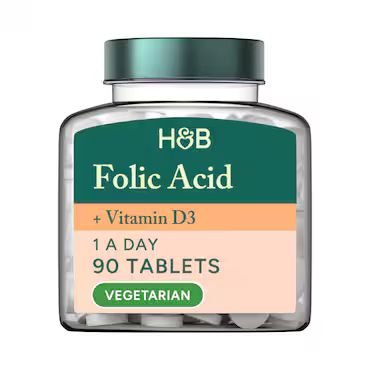 Holland & Barrett Folic Acid & Vitamin D3 90 Tablets_0