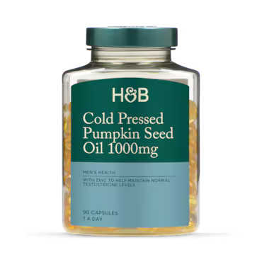 Holland & Barrett Cold Pressed Pumpkin Seed Oil 1000mg 90 Capsules_1