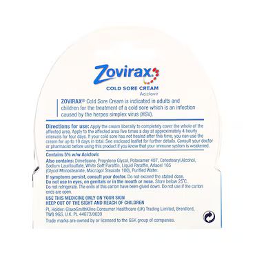 Zovirax Cold Sore Cream 2g_1