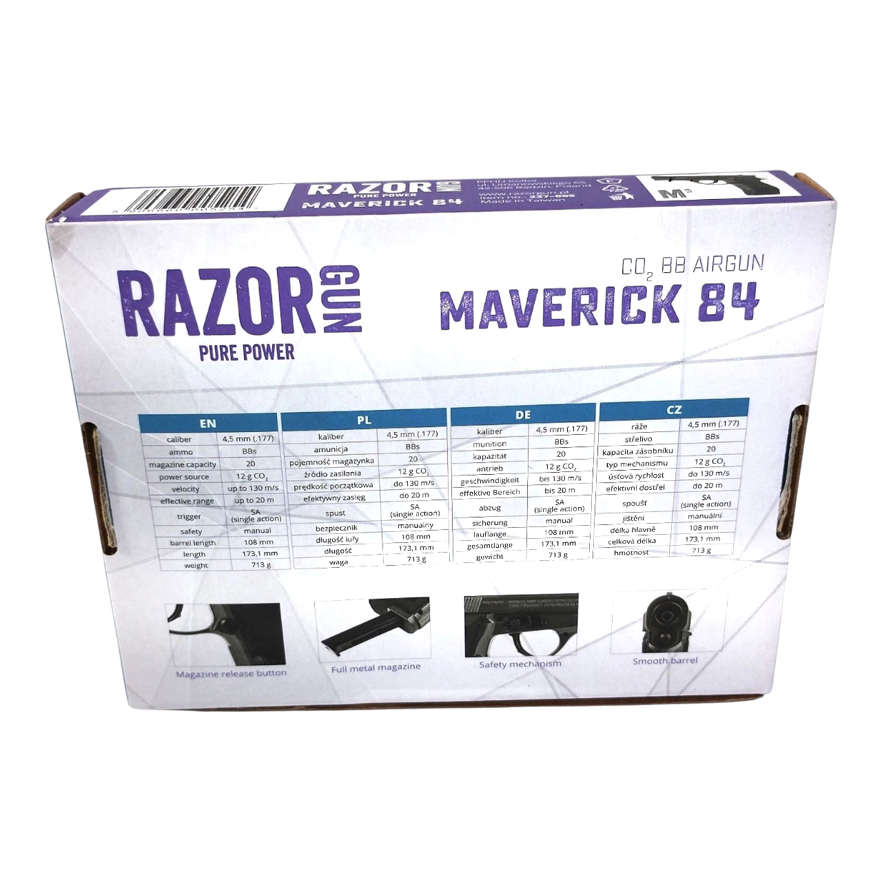 Pistolet Razor Gun Maverick 84 Full Métal_4