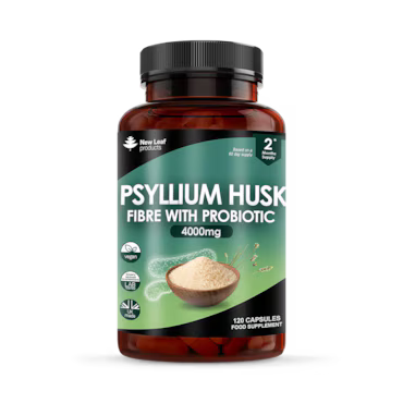 New Leaf Products Psyllium Husk With Acidophilus Capsules Food Supplement 120 Capsules_0