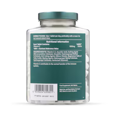 Holland & Barrett Vitamin C High Strength Slow Release 1000mg 240 Tablets_2