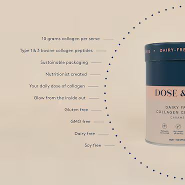 Dose & Co Dairy-Free Collagen Creamer Caramel 340g_1