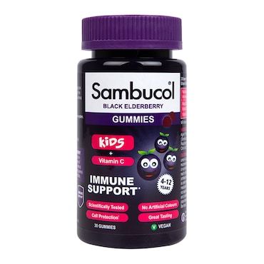 Sambucol For Kids 4-12 Years + Vitamin C Black Elderberry 30 Gummies_0