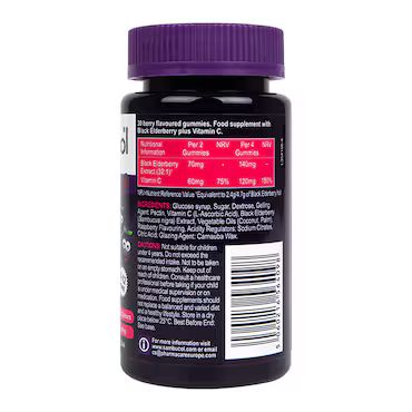 Sambucol For Kids 4-12 Years + Vitamin C Black Elderberry 30 Gummies_2