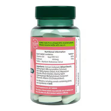 Holland & Barrett Calcium + Vitamin D 600mg 60 Tablets_1