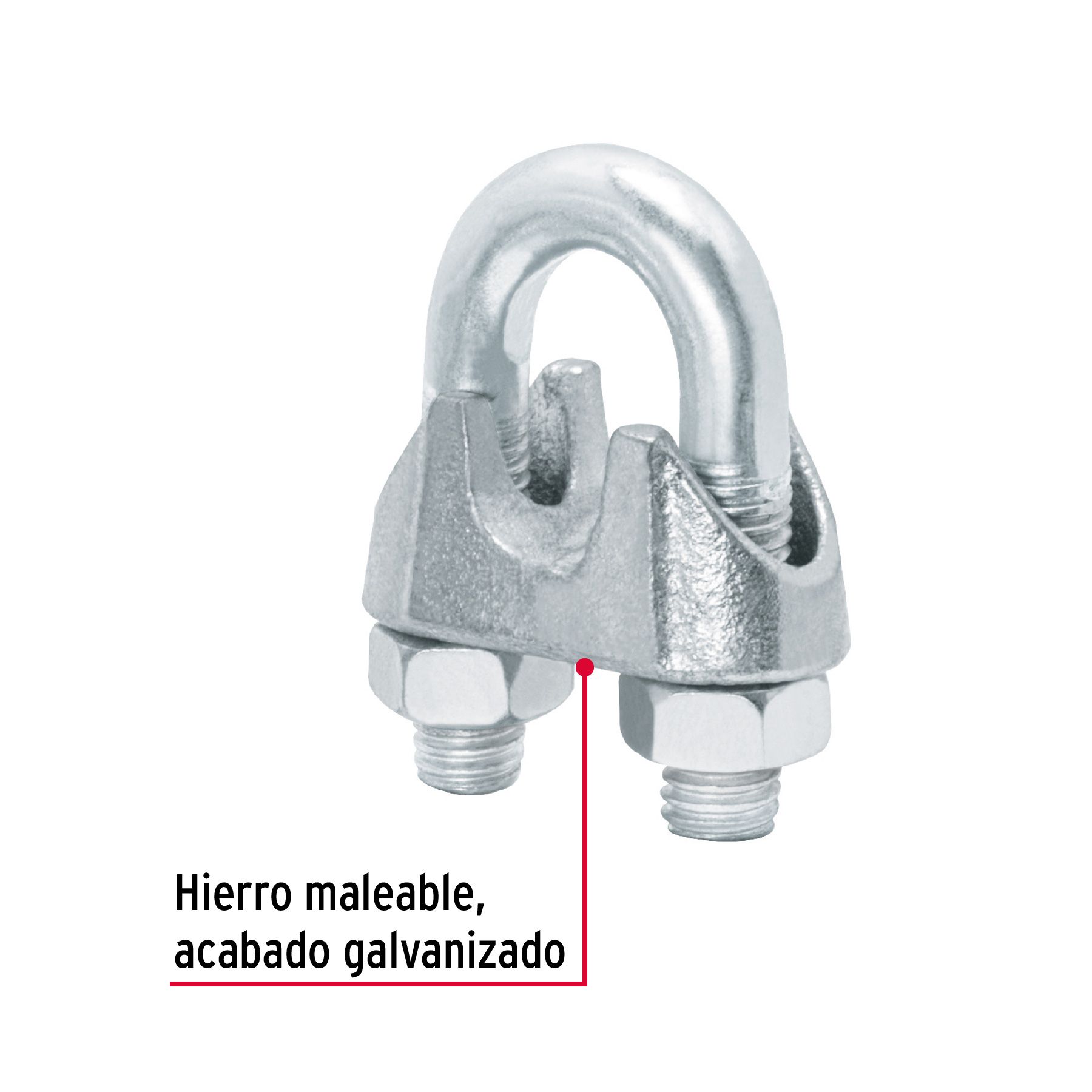 Blíster c/1 nudo (perro) de hierro p/cable de 1/2', FIERO_3