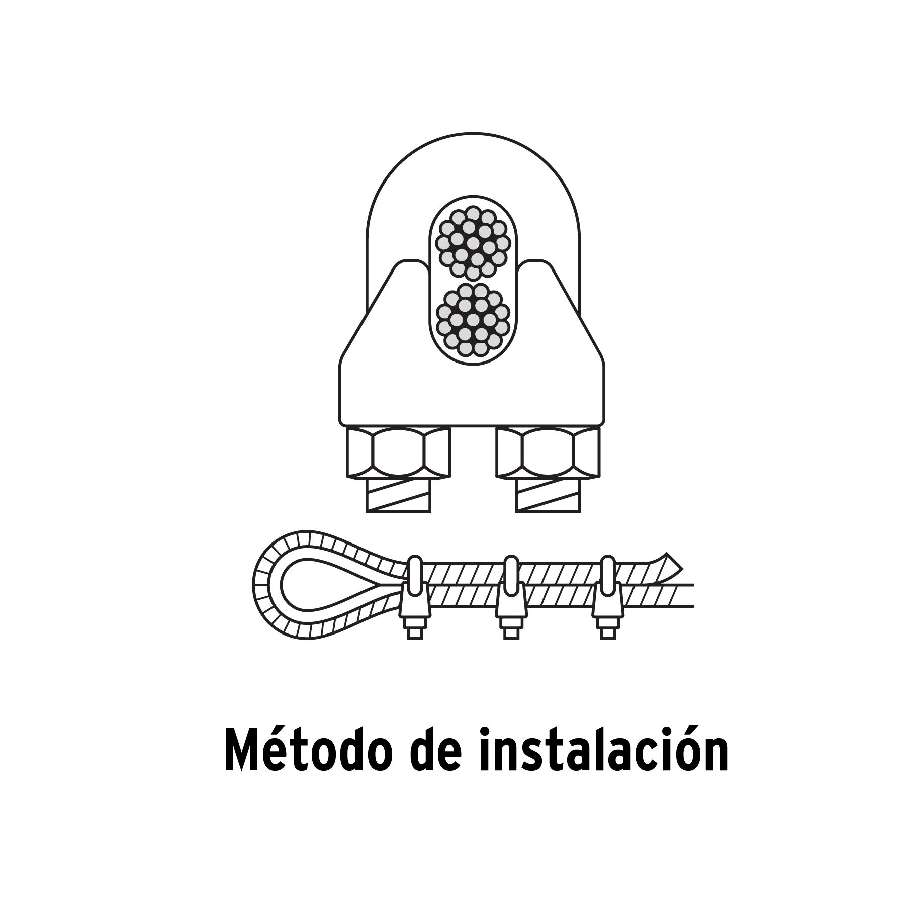 Blíster c/1 nudo (perro) de hierro p/cable de 1/2', FIERO_4