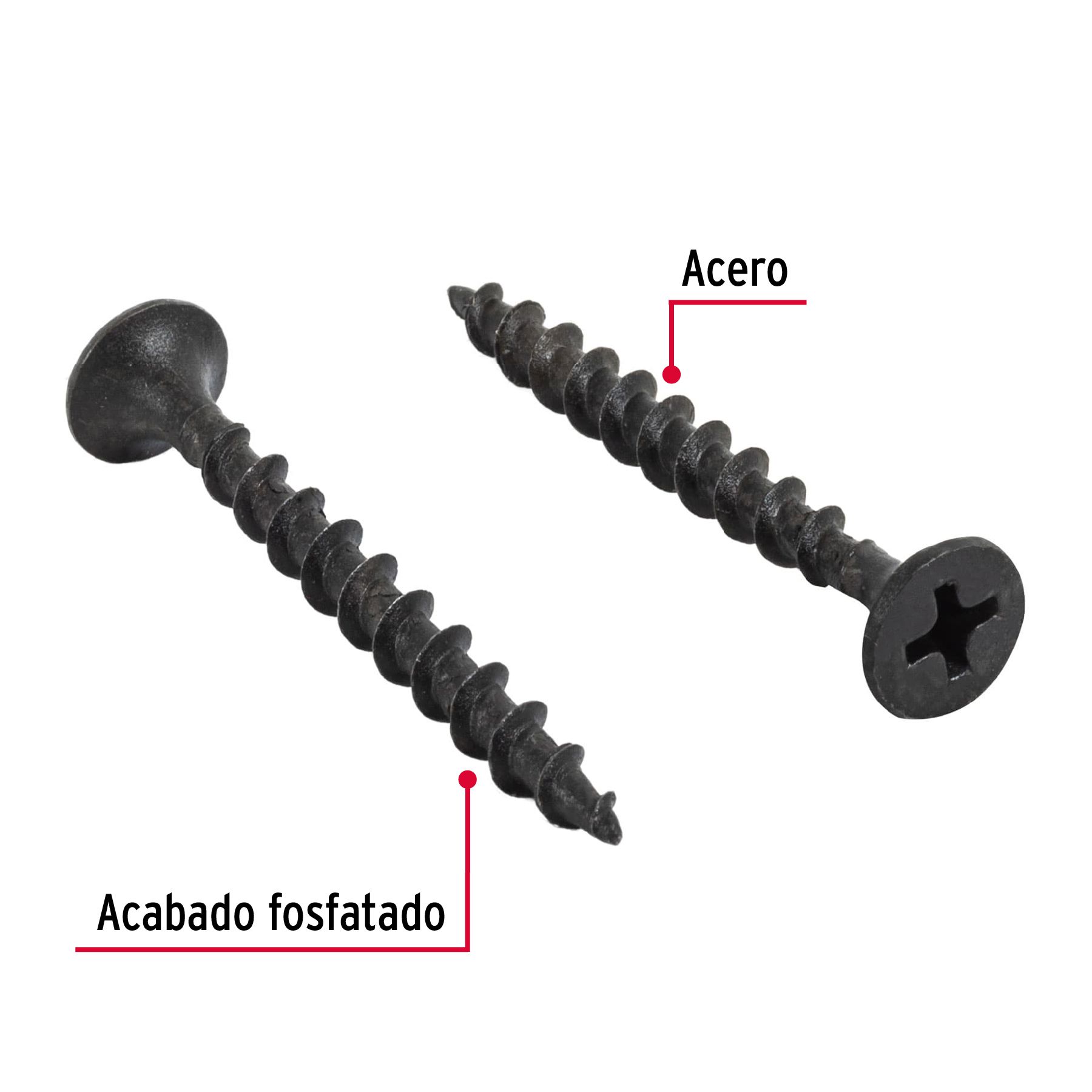 Blíster con 16 pijas multiusos, #6 x 1-1/2', FIERO_2