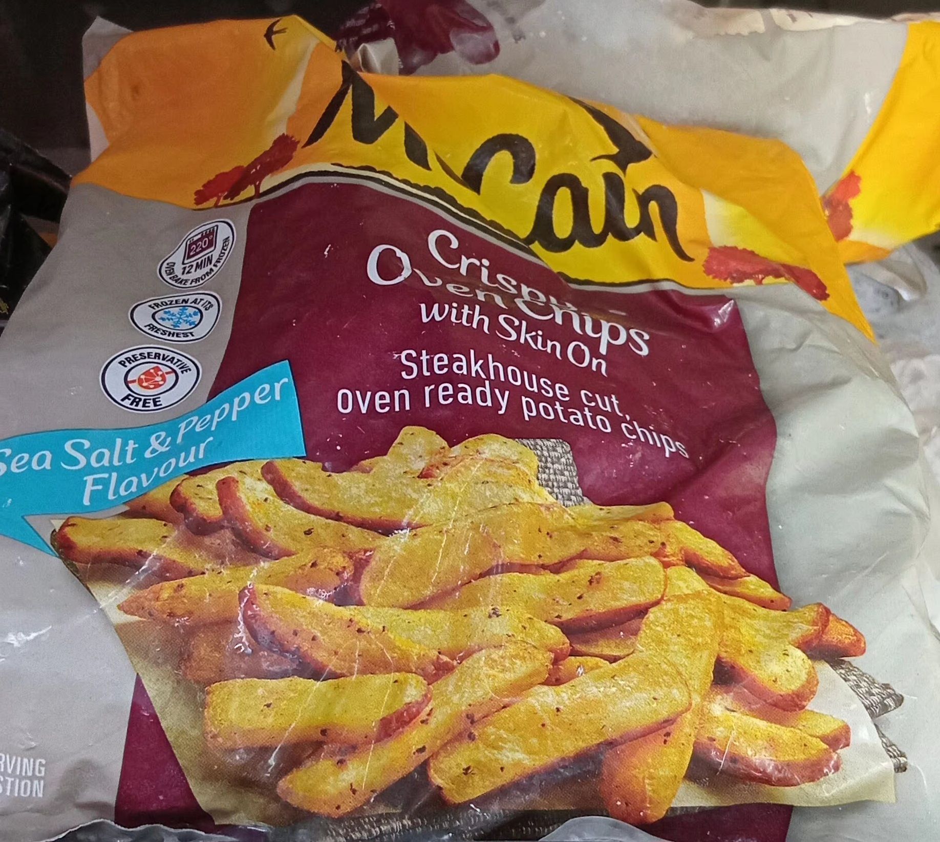 Mc Cain Crispy Oven Chips B/Pepper Salt 750gr_0